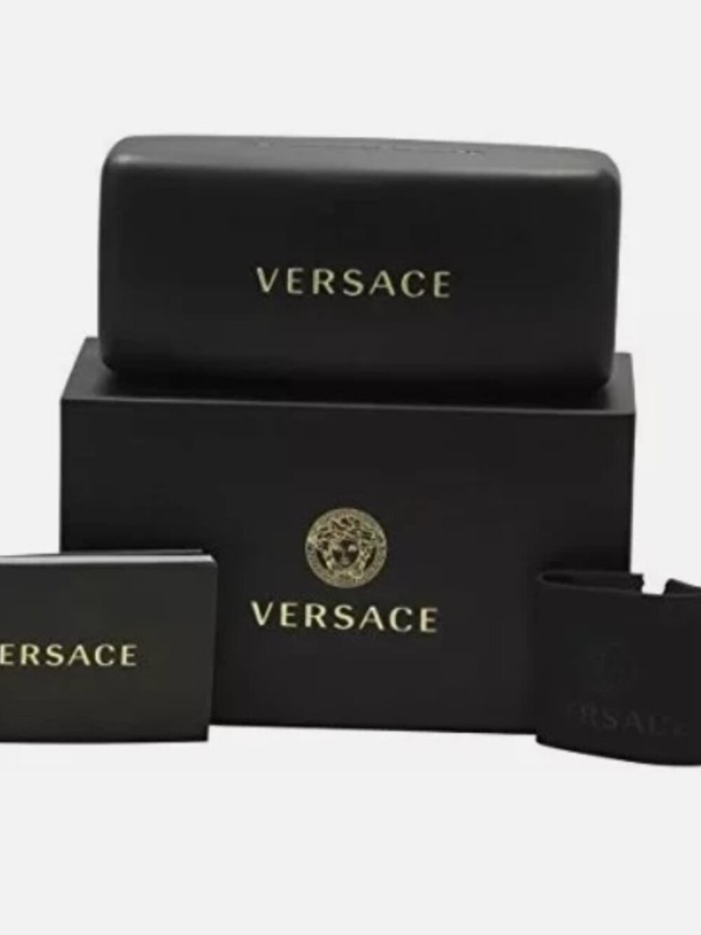 NEW VERSACE VE4496U GB1/87 BLACK DARK GREY SUNGLASSES 54-21-140 AUTHENTIC - Picture 7 of 7